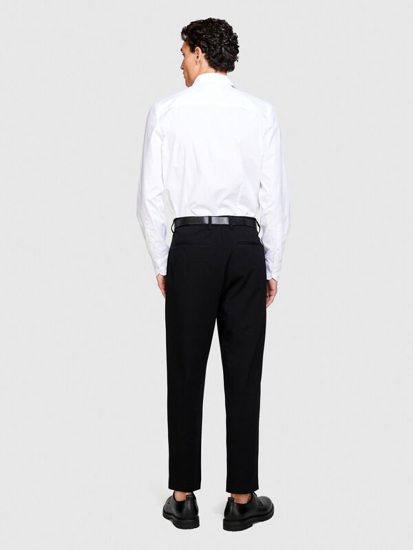 Slim Fit Esnek Koton Gömlek Erkek Beyaz Gömlek - 323A5CNX5QL19
