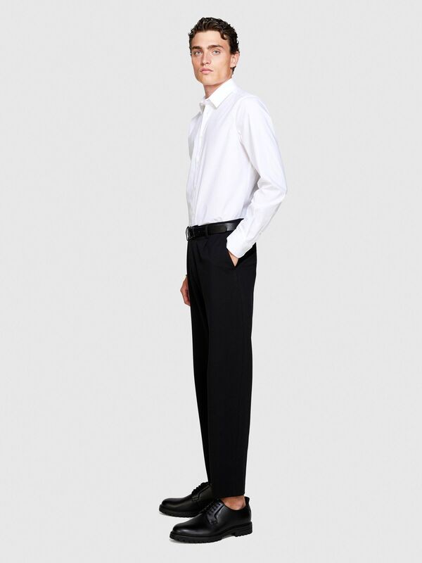 Slim Fit Esnek Koton Gömlek Erkek Beyaz Gömlek - 323A5CNX5QL19
