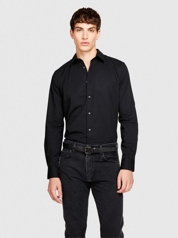 Slim Fit Esnek Koton Gömlek Erkek Siyah Gömlek - 323A5CNX5QL19 Slim Fit Esnek Koton Gömlek Erkek Siyah Gömlek - 323A5CNX5QL19