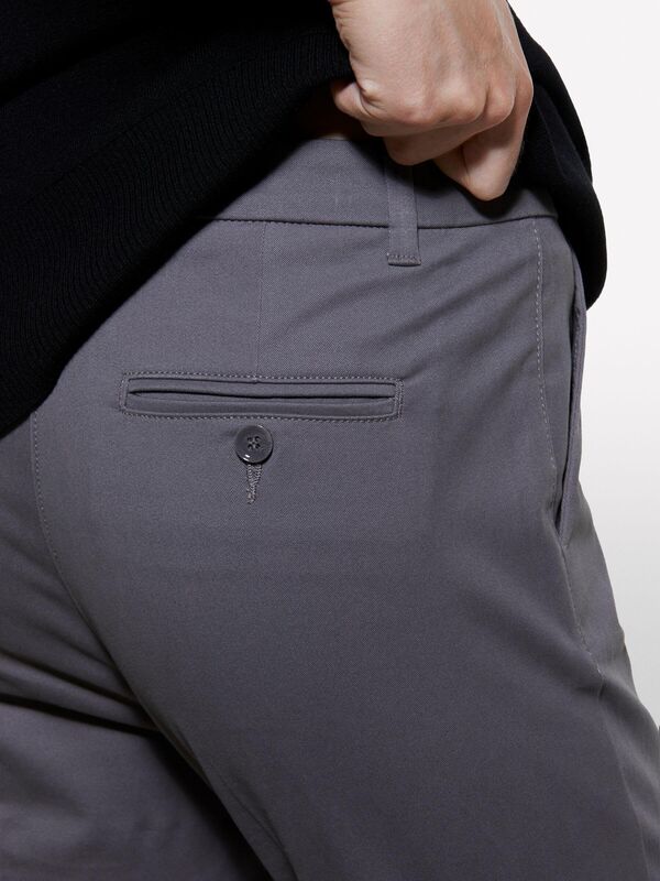 Slim Fit Gabardin Pantolon Kadın Füme Pantolon - 324A4AI655AH6