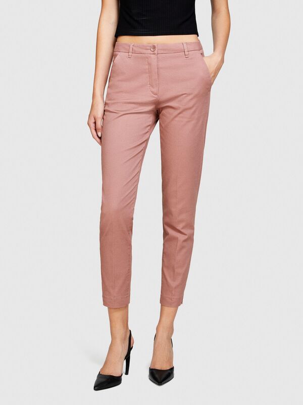 Slim Fit Gabardin Pantolon Kadın Kahverengi Pantolon - 323A4AI655AH6