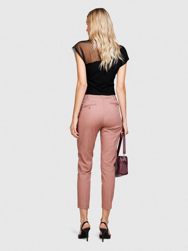 Slim Fit Gabardin Pantolon Kadın Kahverengi Pantolon - 323A4AI655AH6