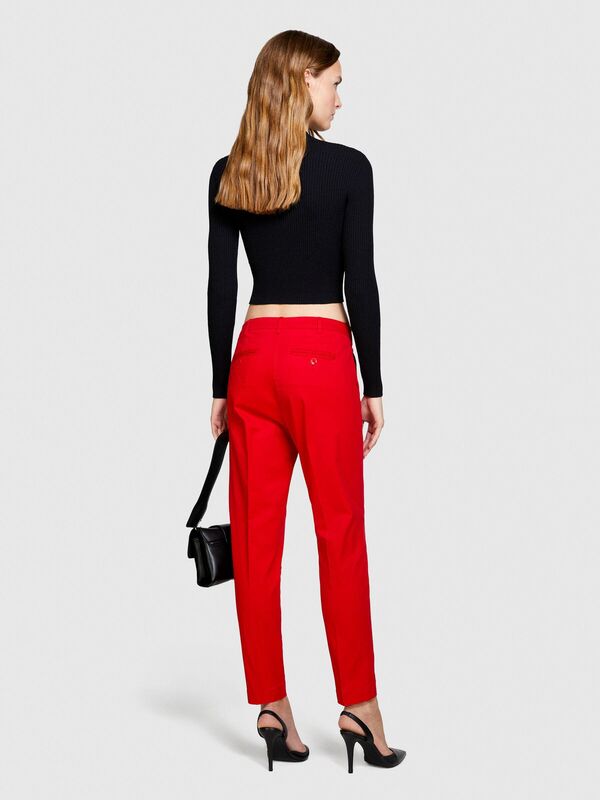 Slim Fit Gabardin Pantolon Kadın Kırmızı Pantolon - 323A4AI655AH6