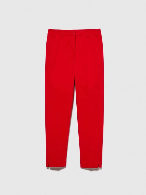 Slim Fit Gabardin Pantolon Kadın Kırmızı Pantolon - 323A4AI655AH6