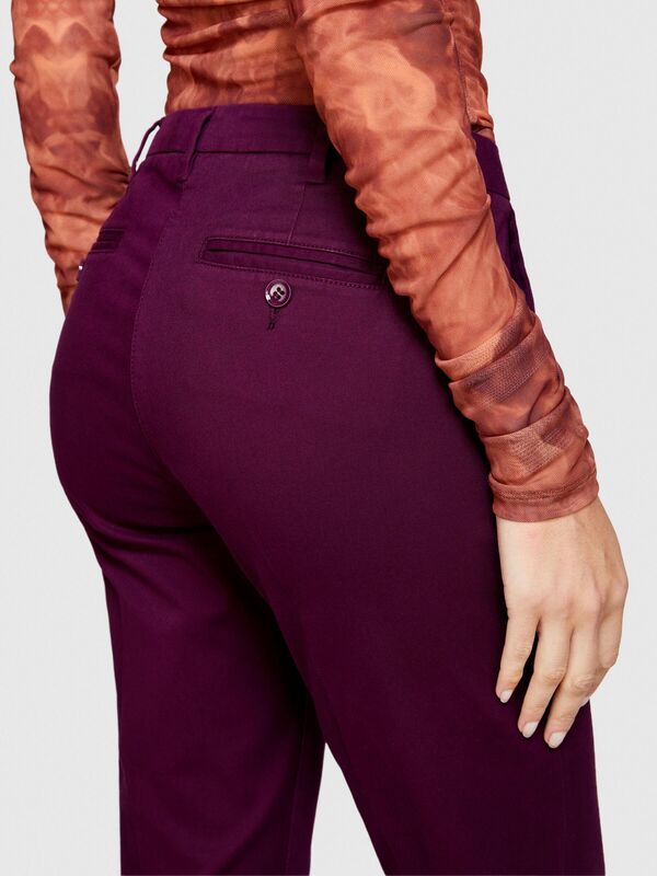 Slim Fit Gabardin Pantolon Kadın Mor Pantolon - 323A4AI655AH6