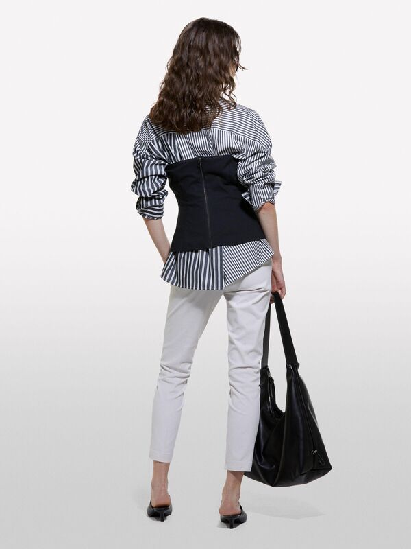 Slim Fit Gabardin Pantolon Kadın Krem Pantolon - 324A4AI655AH6