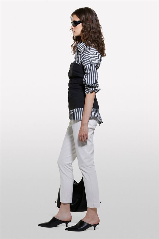 Slim Fit Gabardin Pantolon Kadın Krem Pantolon - 324A4AI655AH6