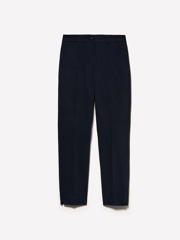 Slim Fit Gabardin Pantolon Kadın Lacivert Pantolon - 324A4AI655AH6