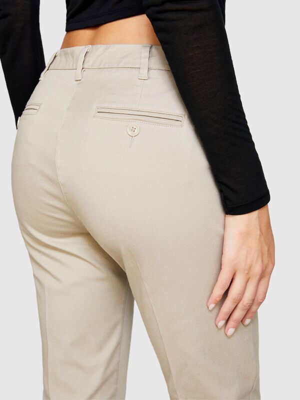 Slim Fit Gabardin Pantolon Kadın Renkli Pantolon - 323A4BYW55AH6