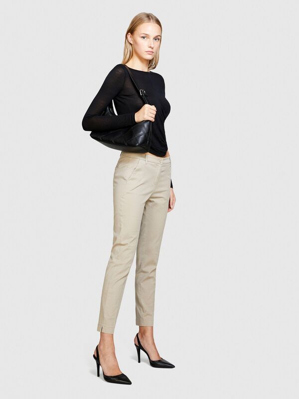 Slim Fit Gabardin Pantolon Kadın Renkli Pantolon - 323A4BYW55AH6