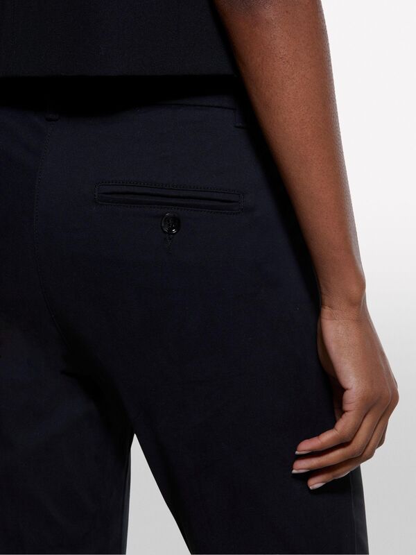 Slim Fit Gabardin Pantolon Kadın Siyah Pantolon - 324A4AI655AH6