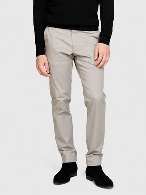 Sisley - Slim Fit Vintage Efekt Chino Pantolon Erkek Siyah Pantolon - 323A4DM6SF02Y