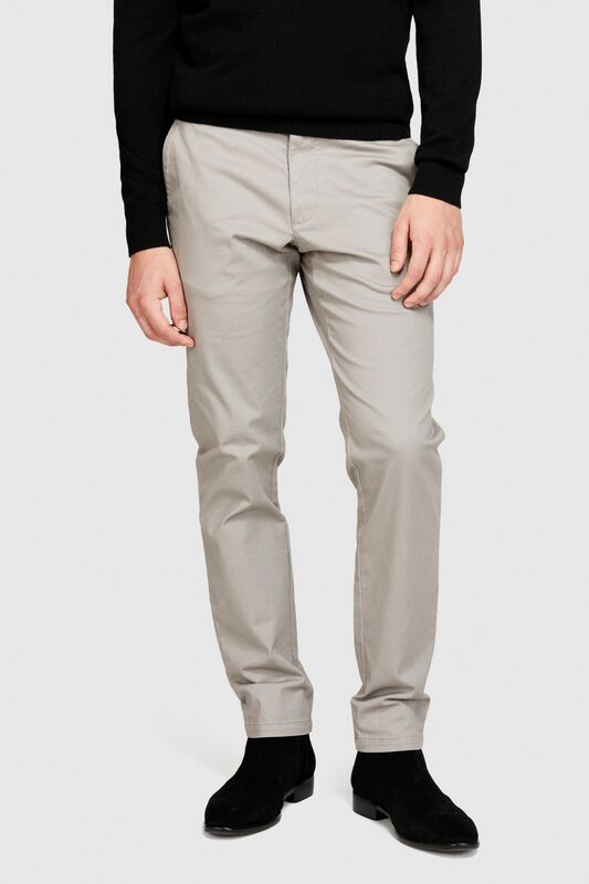 Slim Fit Vintage Efekt Chino Pantolon Erkek Siyah Pantolon - 323A4DM6SF02Y