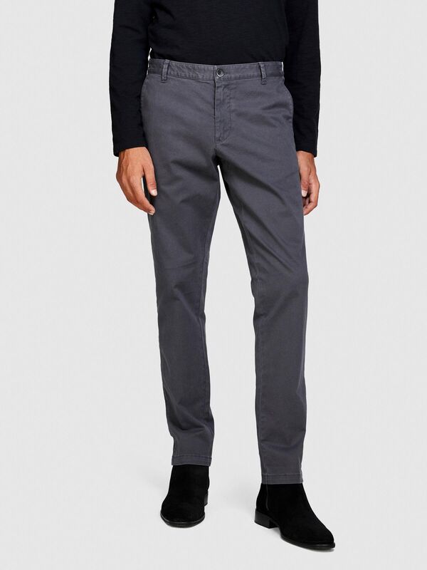 Slim Fit Vintage Efekt Chino Pantolon Erkek Sarı T-Shirt - 323A4DM6SF02Y