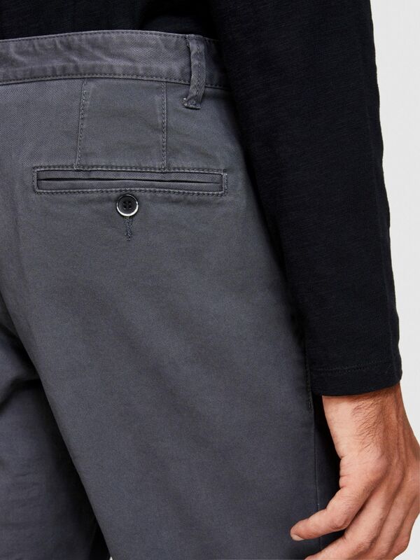 Slim Fit Vintage Efekt Chino Pantolon Erkek Sarı T-Shirt - 323A4DM6SF02Y