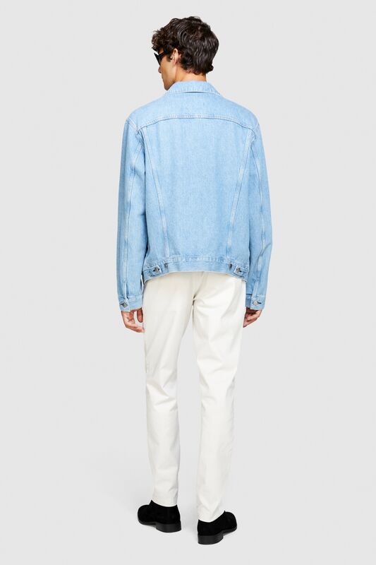 Slim Fit Vintage Efekt Chino Pantolon Erkek Krem Pantolon - 323A4DM6SF02Y