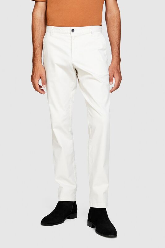 Slim Fit Vintage Efekt Chino Pantolon Erkek Krem Pantolon - 323A4DM6SF02Y