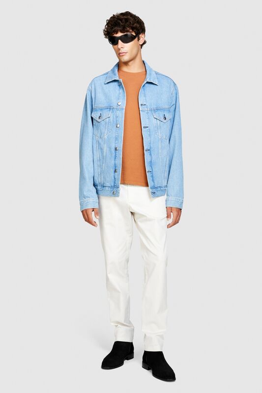 Slim Fit Vintage Efekt Chino Pantolon Erkek Krem Pantolon - 323A4DM6SF02Y