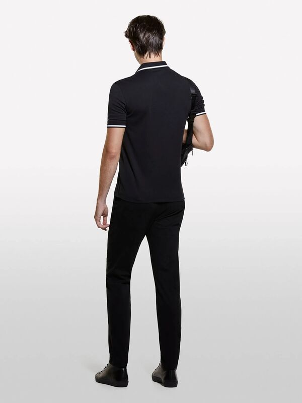 Slim Fit Vintage Efekt Chino Pantolon Erkek Siyah Pantolon - 325A4DM6SF02Y