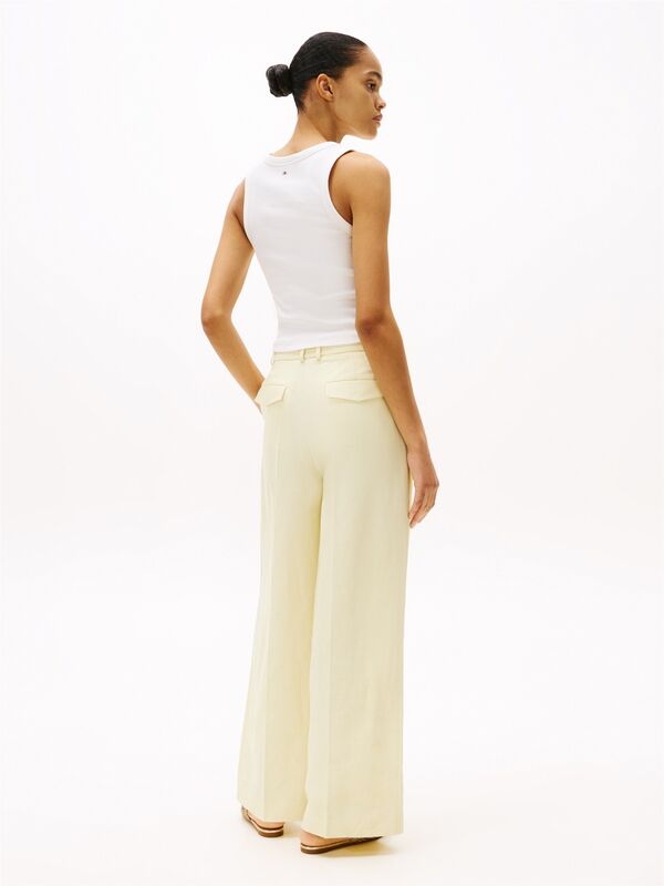 SLIM HENLEY GB SCOOP-NK TANK TOP Kadın Beyaz T-Shirt - WW0WW43920