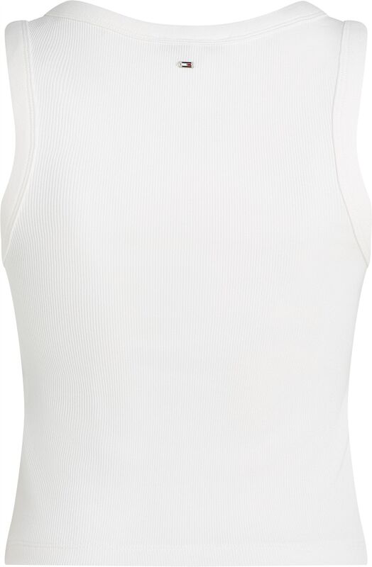 SLIM HENLEY GB SCOOP-NK TANK TOP Kadın Beyaz T-Shirt - WW0WW43920