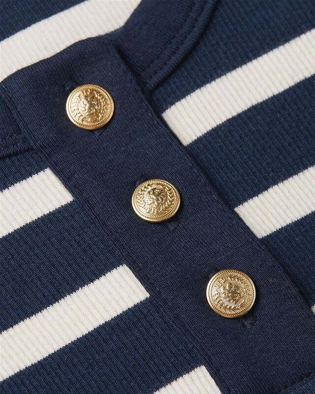 SLIM HENLEY GB SCOOP-NK TANK TOP Kadın Mavi T-Shirt - WW0WW43920