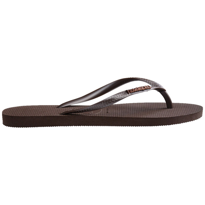 SLIM LOGO METALLIC Kadın Kahverengi Terlik - 4119875