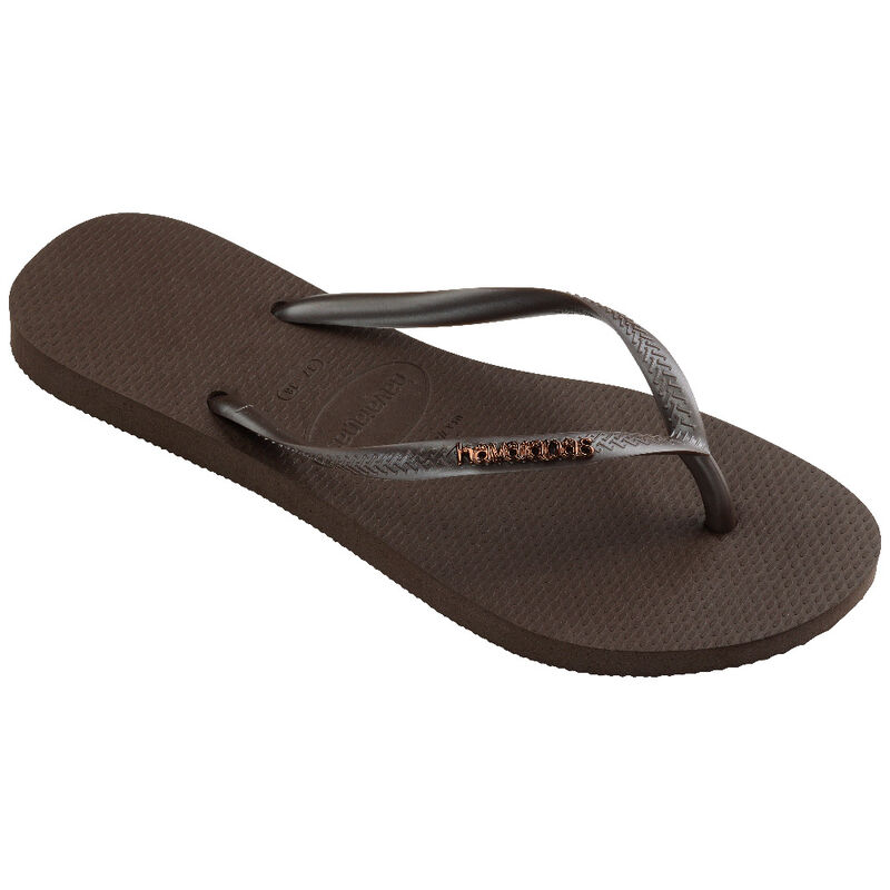 SLIM LOGO METALLIC Kadın Kahverengi Terlik - 4119875