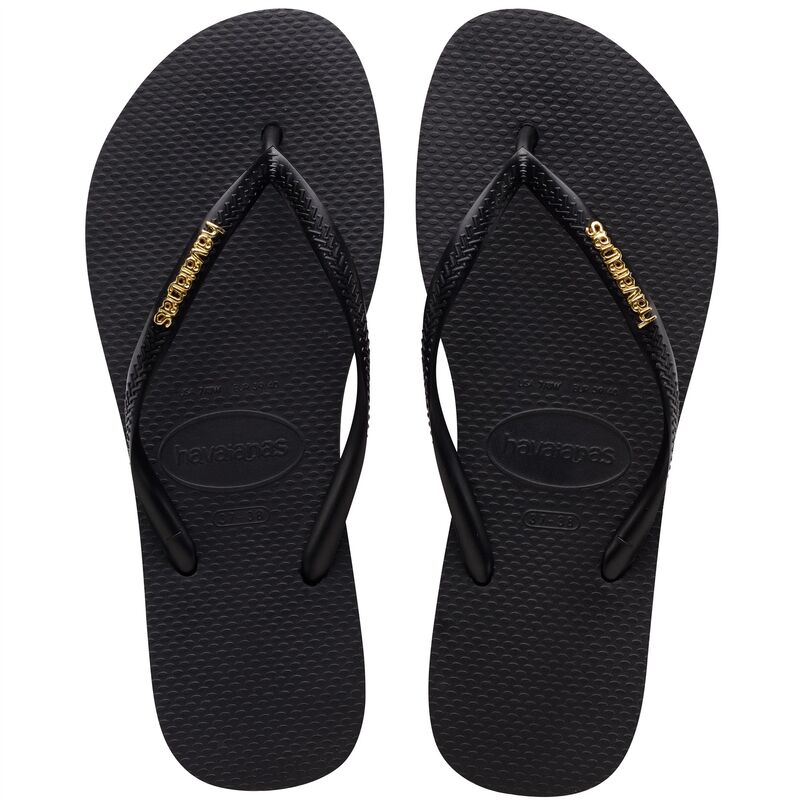 SLIM LOGO METALLIC Kadın Siyah Terlik - 4119875