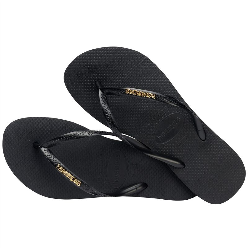 SLIM LOGO METALLIC Kadın Siyah Terlik - 4119875
