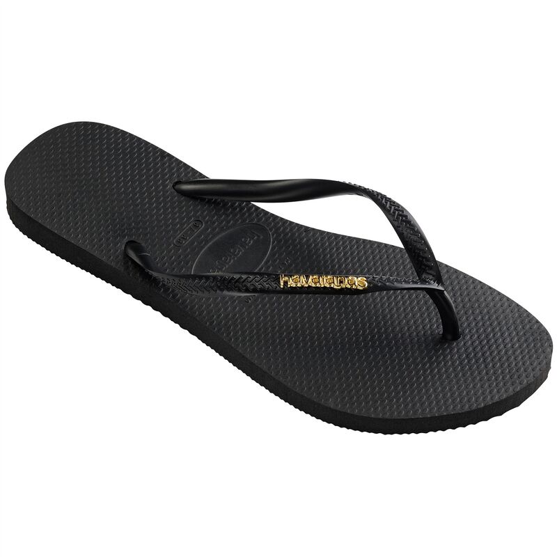 Havaianas - SLIM LOGO METALLIC Kadın Siyah Terlik - 4119875