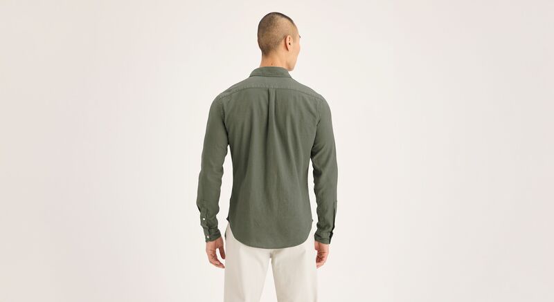 SLIM ORIGINAL WOVEN CHROMATIC FLANNEL BL Erkek Yeşil Gömlek - LA1114