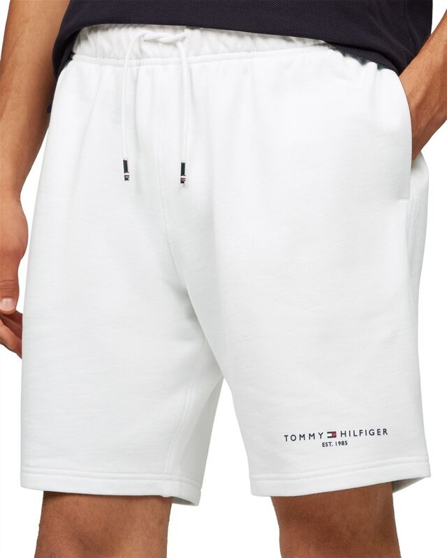 SMALL TOMMY LOGO SWEATSHORTS Erkek Beyaz Eşofman Altı - MW0MW38698