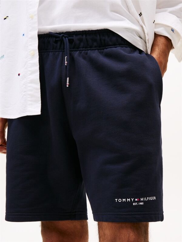 SMALL TOMMY LOGO SWEATSHORTS Erkek Mavi Eşofman Altı - MW0MW38698