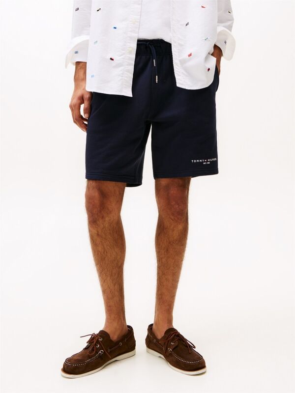 SMALL TOMMY LOGO SWEATSHORTS Erkek Mavi Eşofman Altı - MW0MW38698