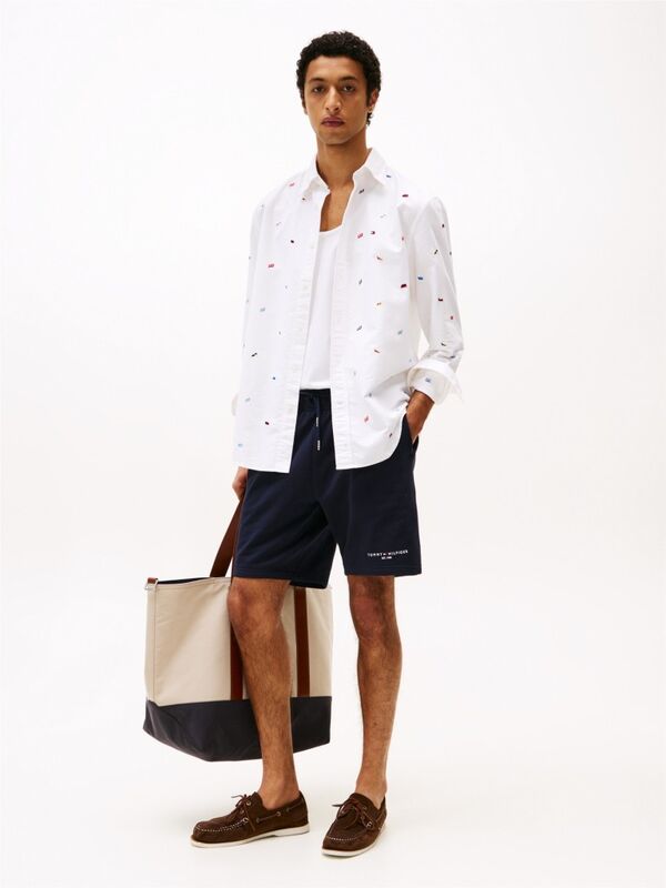 SMALL TOMMY LOGO SWEATSHORTS Erkek Mavi Eşofman Altı - MW0MW38698