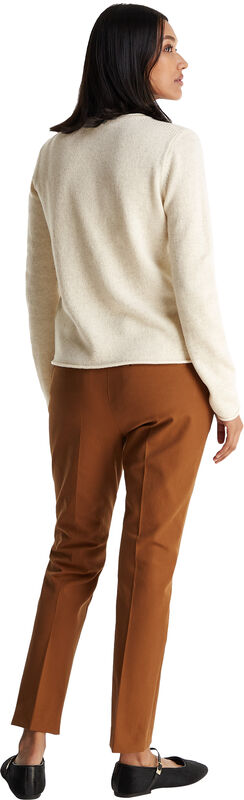 SOFT WOOL C-NK SWEATER Kadın Bej Kazak - WW0WW40264 SOFT WOOL C-NK SWEATER Kadın Bej Kazak - WW0WW40264