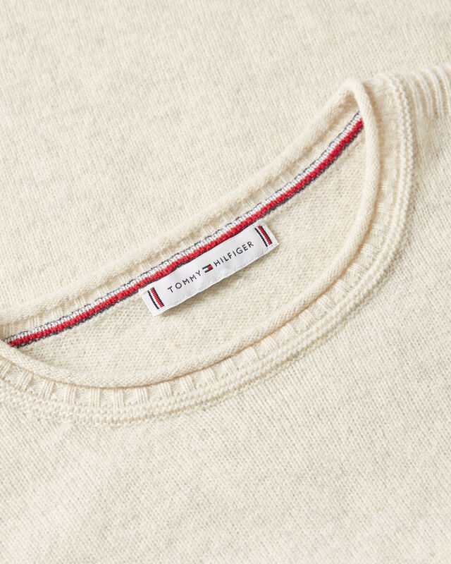 SOFT WOOL C-NK SWEATER Kadın Bej Kazak - WW0WW40264 SOFT WOOL C-NK SWEATER Kadın Bej Kazak - WW0WW40264