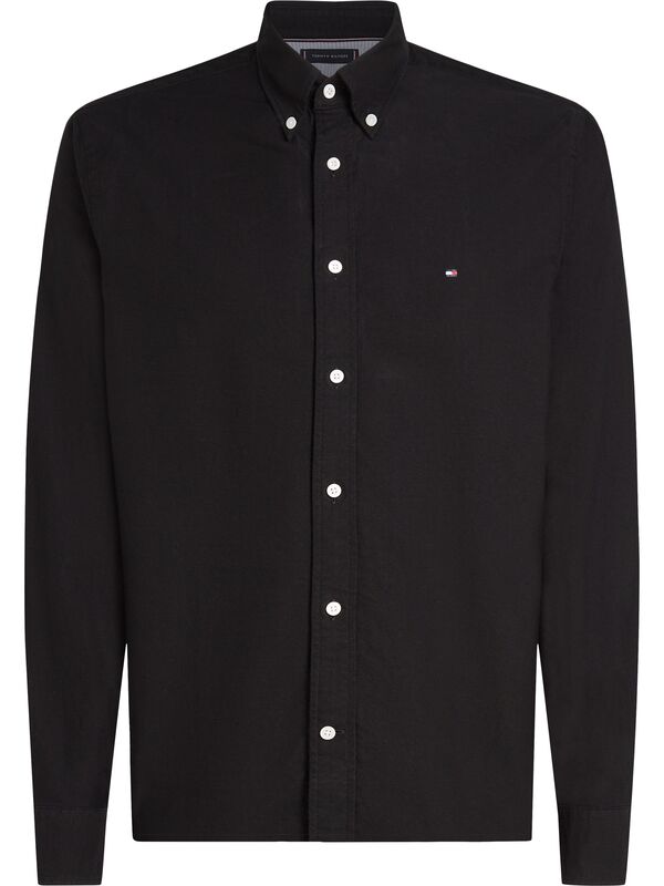 Tommy Hilfiger - SOLID HERITAGE OXFORD RF SHIRT Erkek Siyah Gömlek - MW0MW35774