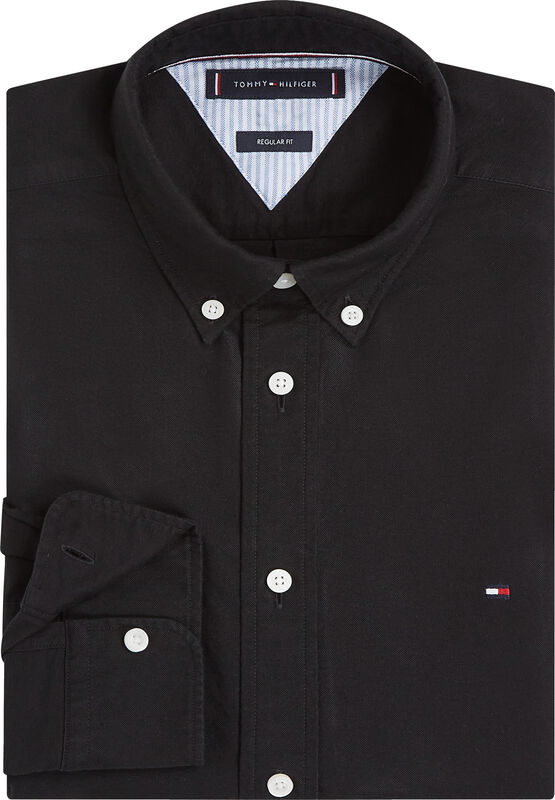 SOLID HERITAGE OXFORD RF SHIRT Erkek Siyah Gömlek - MW0MW35774