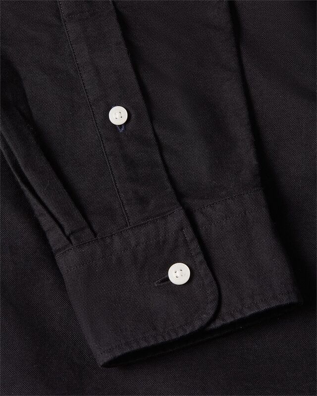 SOLID HERITAGE OXFORD RF SHIRT Erkek Siyah Gömlek - MW0MW35774