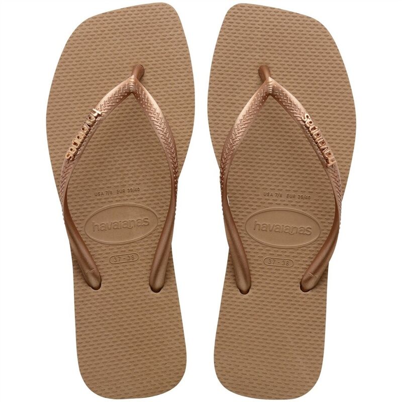 Havaianas - SQUARE LOGO METALLIC Kadın Pembe Terlik - 4148257