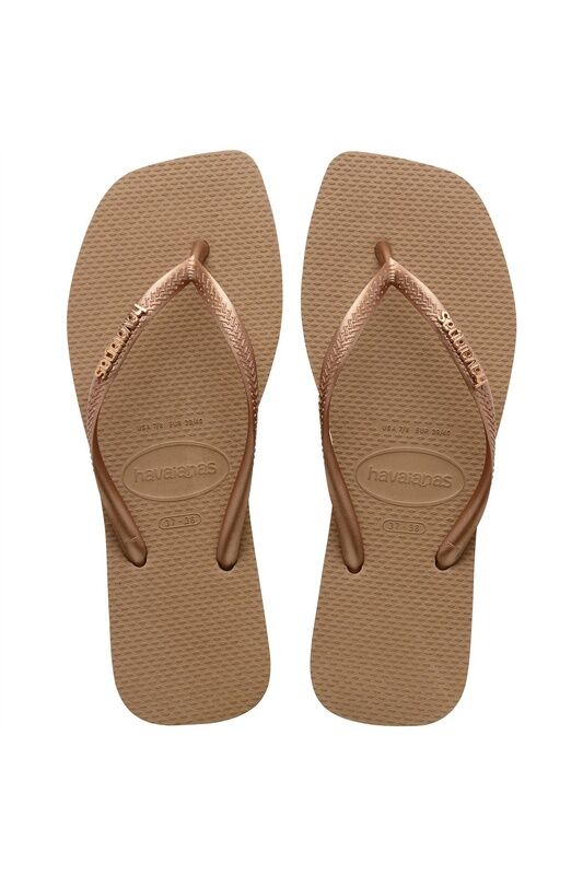 Havaianas - SQUARE LOGO METALLIC Kadın Pembe Terlik - 4148257