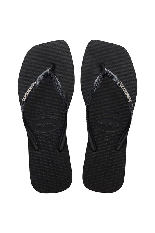 Havaianas - SQUARE LOGO METALLIC Kadın Siyah Terlik - 4148257