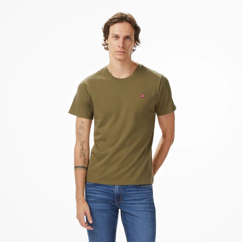 Levi's - SS ORIGINAL HM TEE LSE_OLIVE NIGHT GREE Erkek Yeşil T-Shirt - 56605