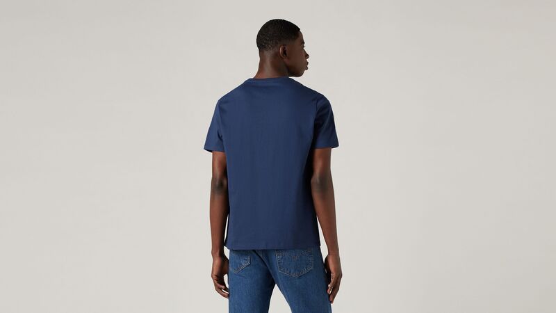 SS ORIGINAL HM TEE TR COTTON + PATCH DR Erkek Mavi T-Shirt - 56605