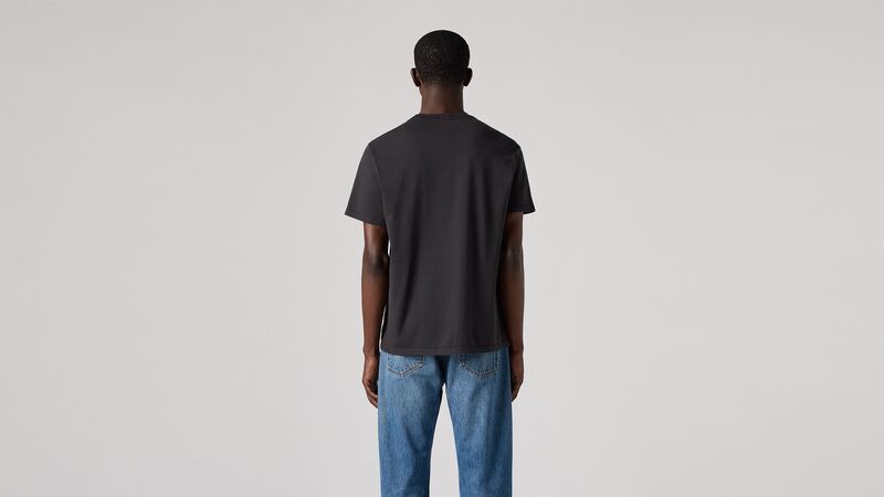 SS RELAXED FIT TEE SSNL SERIF LOGO MINER Erkek Siyah T-Shirt - 16143