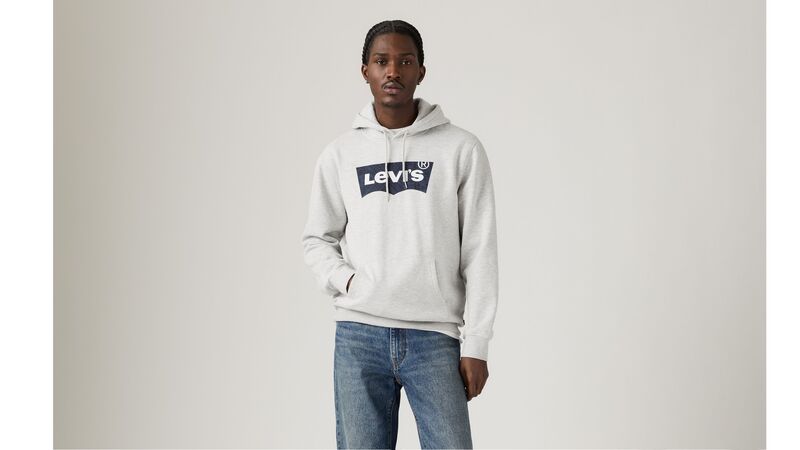 Levi's - STANDARD GRAPHIC HOODIE Erkek Gri Sweatshirt - 38424