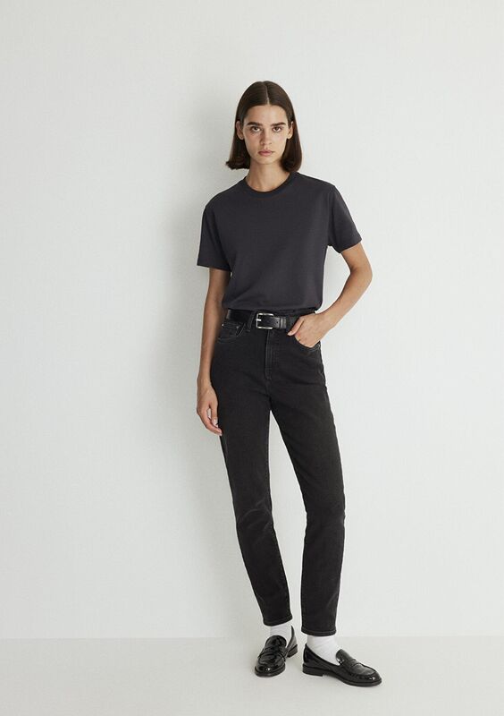 STAR Kadın Koyu Gri Denim Pantolon - M101077