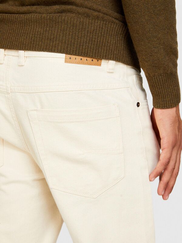 Stockholm Slim Fit Denim Pantolon Erkek Beyaz Pantolon - 323A4OH2SE01P